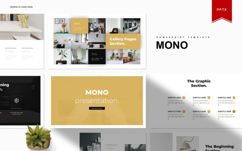 Mono | PowerPoint template PowerPoint Template