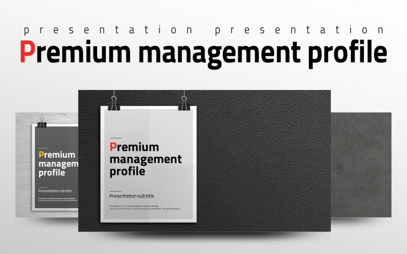 Premium Management Profile PowerPoint template PowerPoint Template