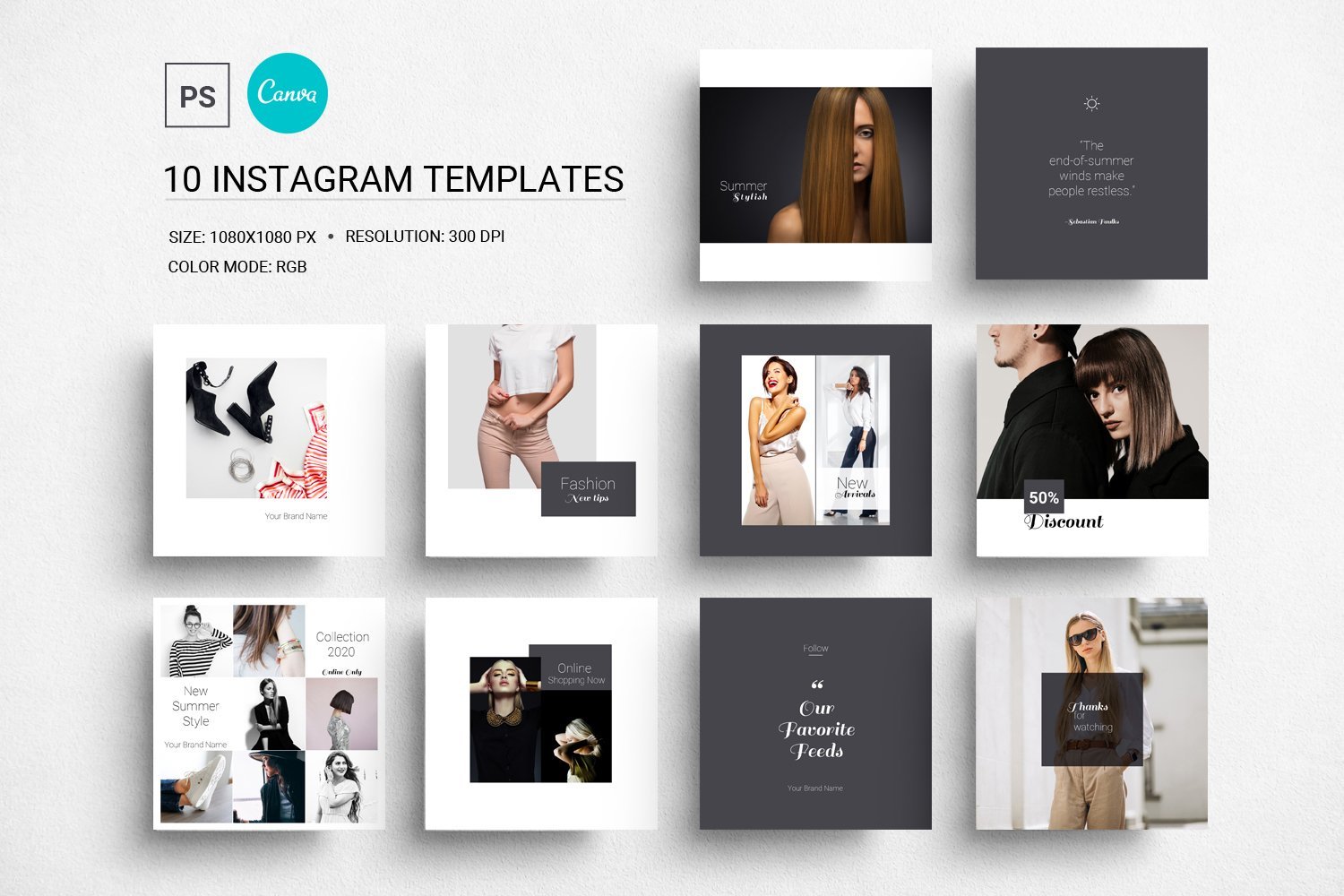 Kit Graphique #103542 Instagram Banner Divers Modles Web - Logo template Preview