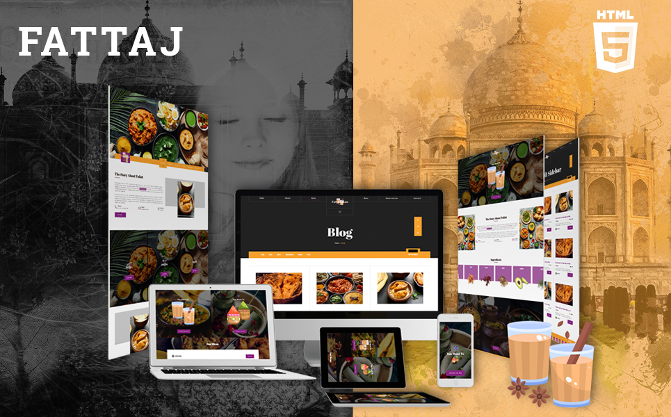 Reszponzív Fattaj | India restaurant & Dhaba HTML5 Weboldal sablon 103660