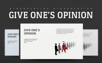 Give One's Opinion PowerPoint template
