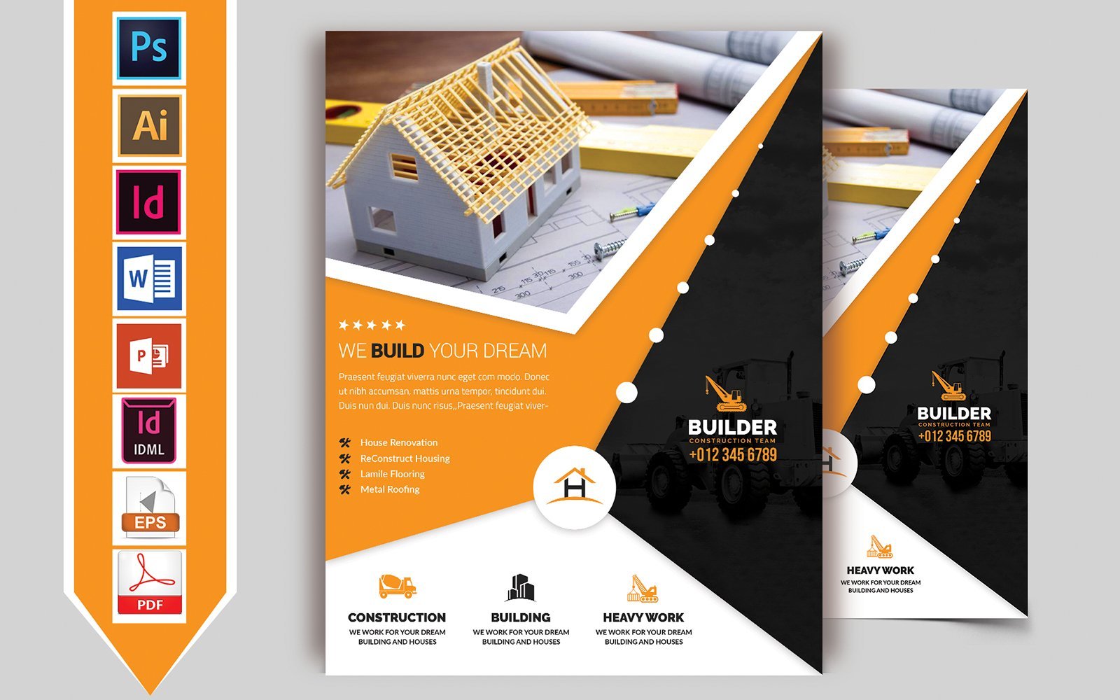 Kit Graphique #103849 Construction Bulding Divers Modles Web - Logo template Preview