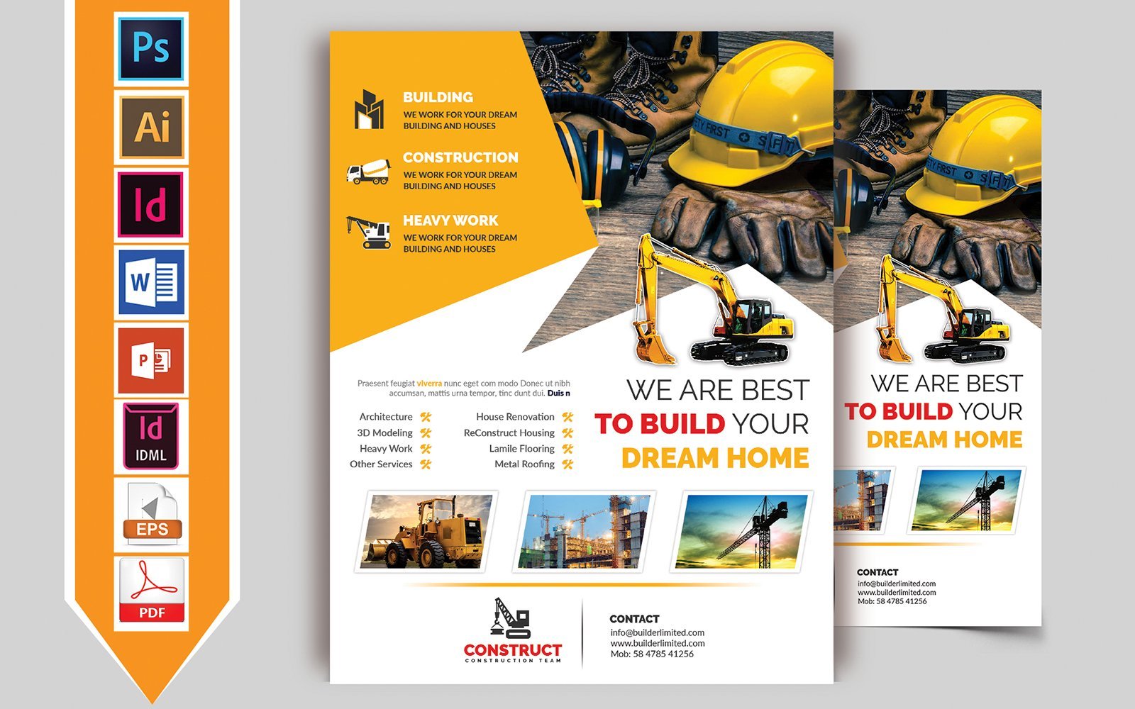 Kit Graphique #103851 Construction Bulding Divers Modles Web - Logo template Preview