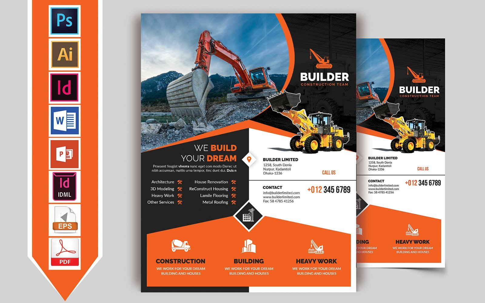 Kit Graphique #103858 Construction Bulding Divers Modles Web - Logo template Preview
