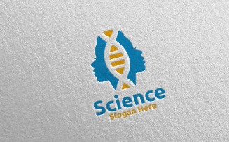 Human Beauty Science and Research Lab Design Concept Logo Template