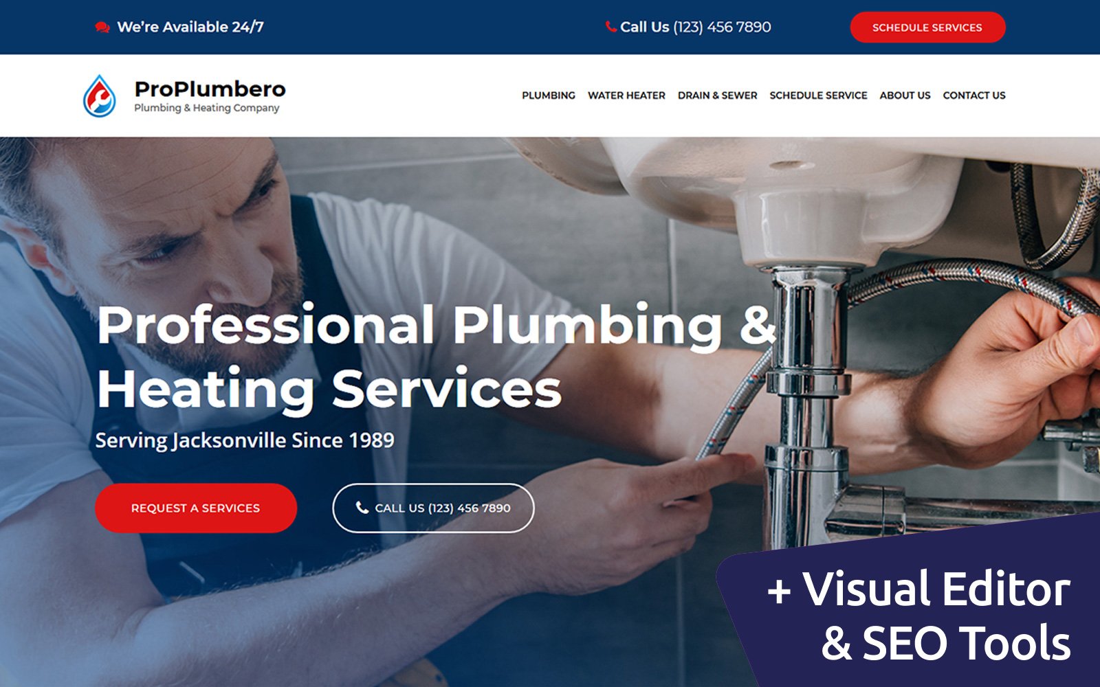 Template #103914 Plumbers Rooter Webdesign Template - Logo template Preview
