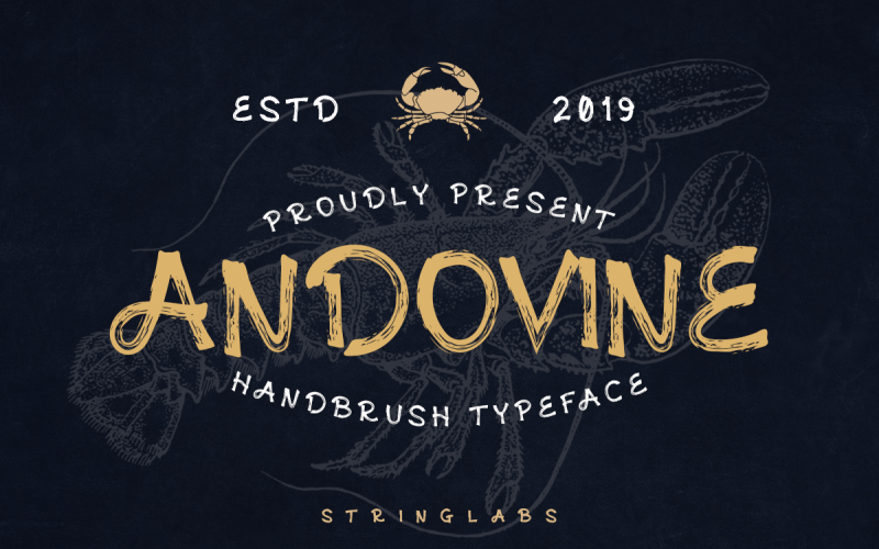 Andovine - Handbrush Typeface Font