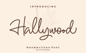 Hallywood - Handwritten Cursive Font