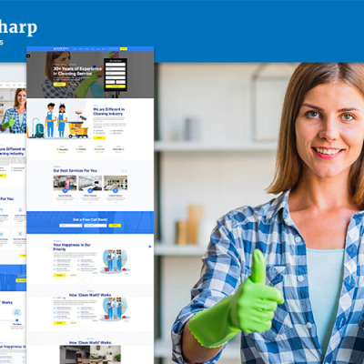 HTML шаблон "Brush Sharp | Multipurpose Responsive Cleaning Services" #103907