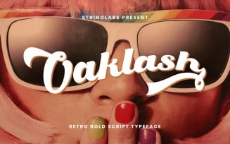 Oaklash - Retro Bold Cursive Font
