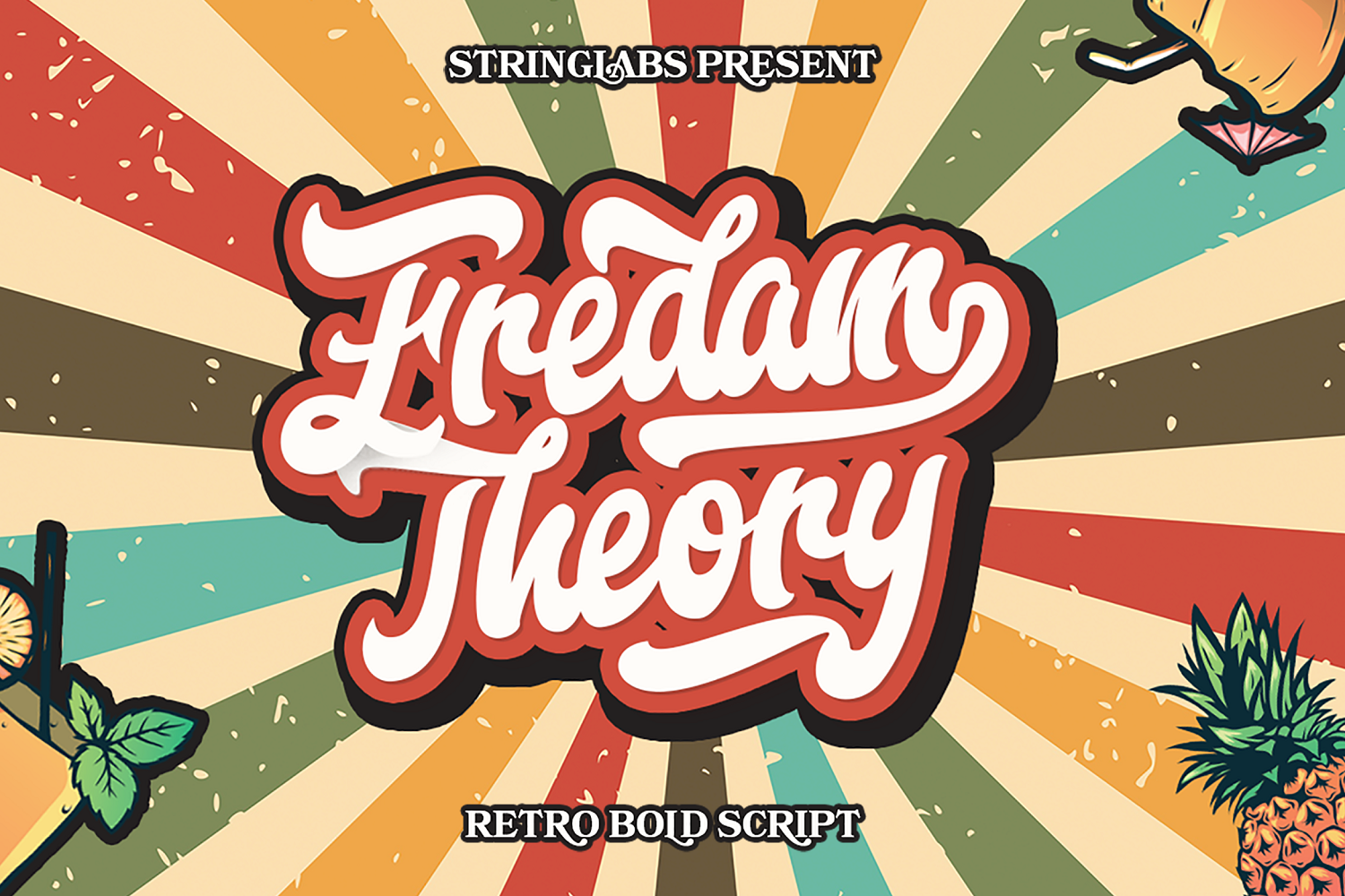 Fredam Theory - Retro Bold Cursive Font