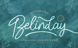 Belinday - Monoline Cursive Font