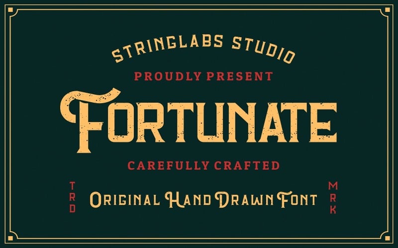 Fortunate - Original Hand Drawn Retro Font