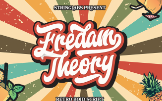 Fredam Theory - Retro Bold Cursive Font