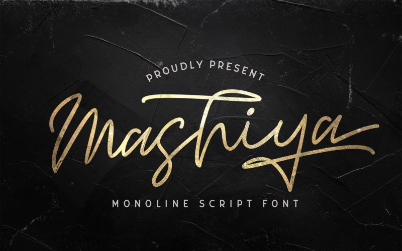 Mashiya - Monoline Cursive Font