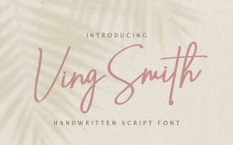 Ving Smith - Handwritten Font