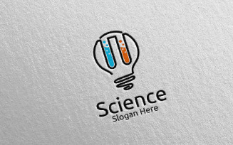 Idea Science and Research Lab Design Concept Logo Template
