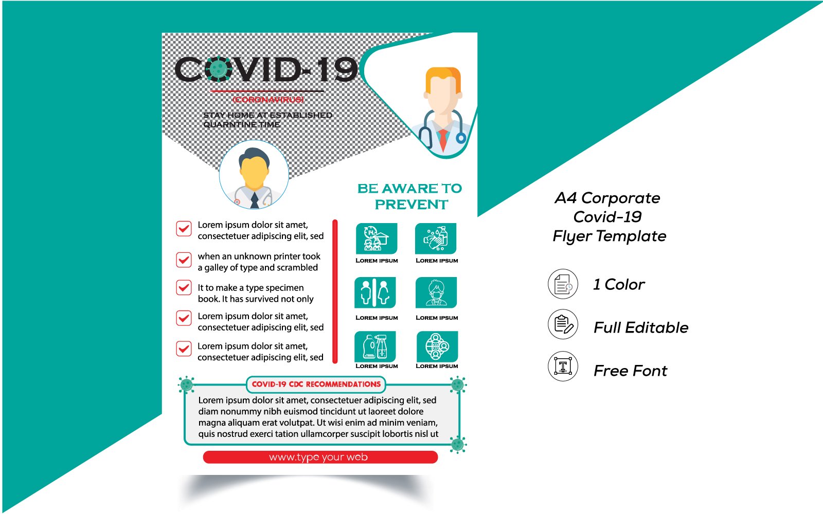 Kit Graphique #104214 Covid19 Dentiste Web Design - Logo template Preview