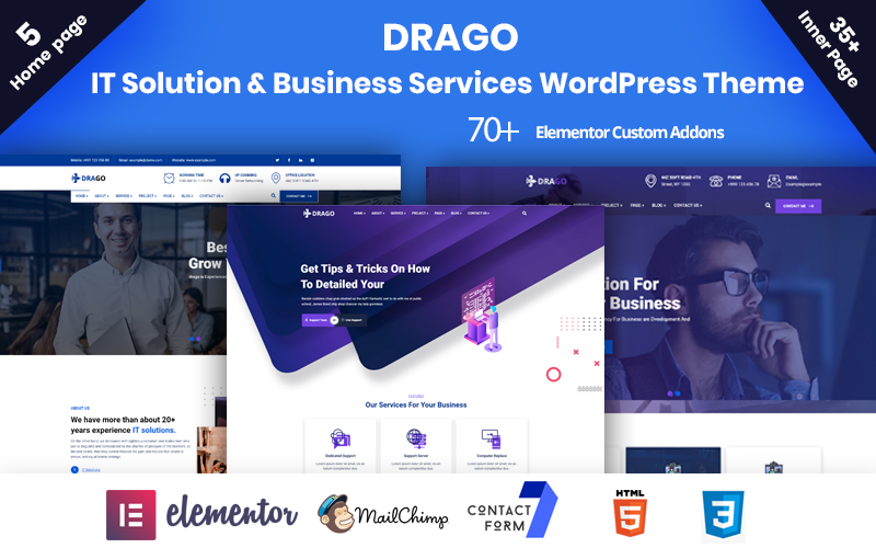 Drago-IT Solution & Business Services WordPress Theme