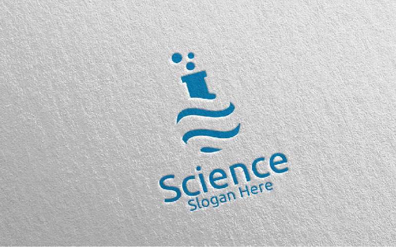 Liquid Science and Research Lab Design Concept Logo Template
