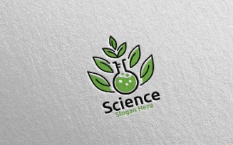 Nature Science and Research Lab Design Concept Logo Template