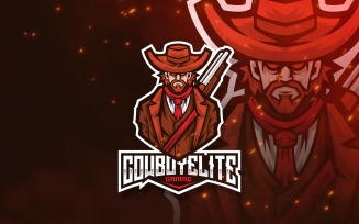 Cowboy Elite Esport Logo Template