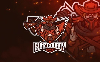 Gunz Cowboy Esport Logo Template