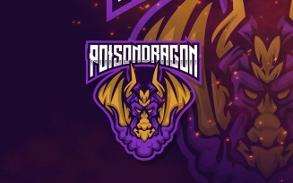 Poison Dragon Esport Logo Template