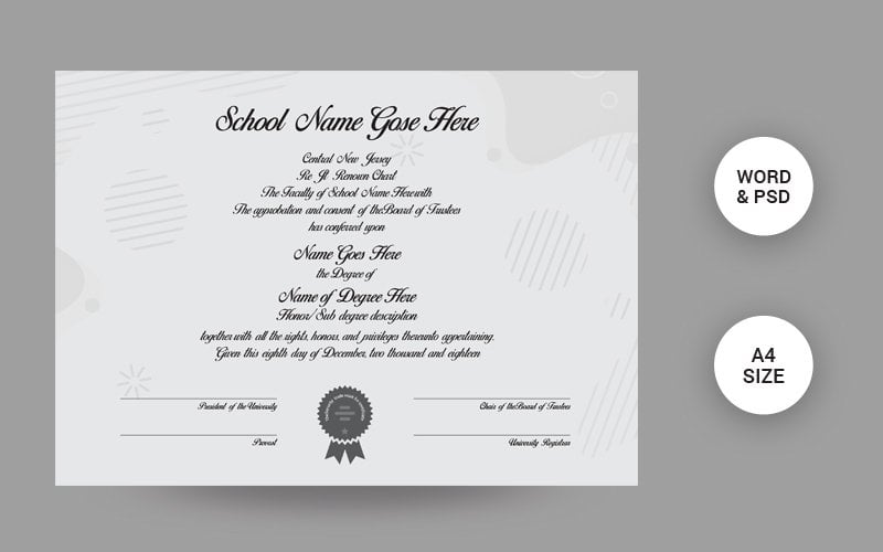 Kit Graphique #104672 School Certificate Divers Modles Web - Logo template Preview