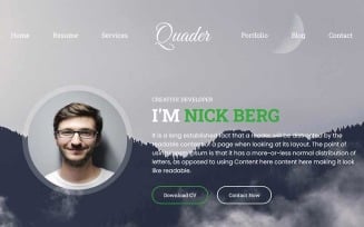 Quader - Personal Portfolio Website Template