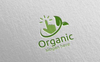 Online Natural and Organic design Concept 4 Logo Template