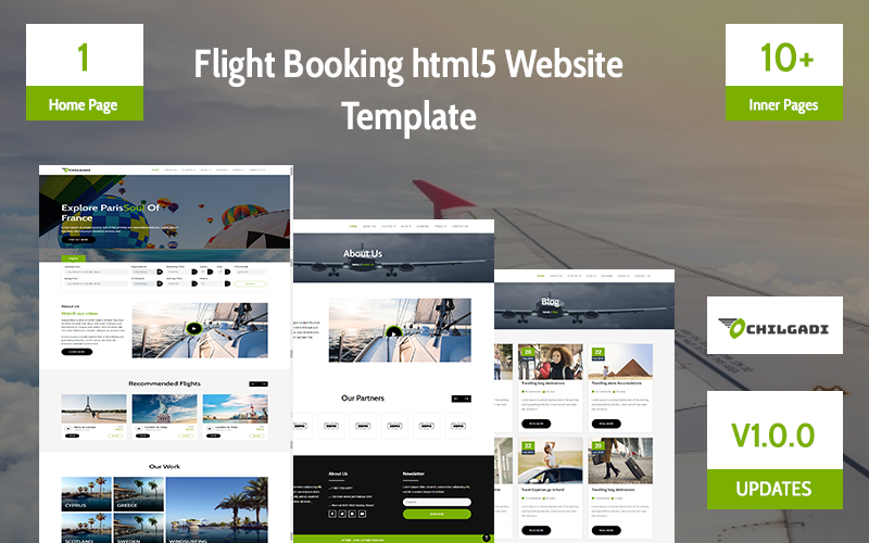 Template #104829 Booking Airline Webdesign Template - Logo template Preview