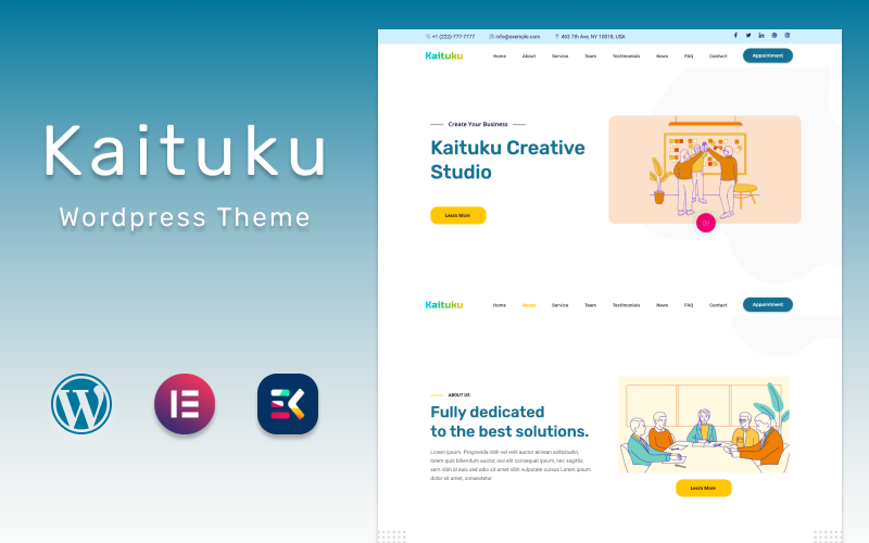 Kaituku | Startup Landing page with Blog WordPress Theme