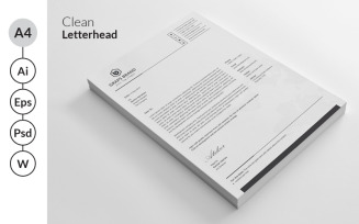 Clean Letterhead - Corporate Identity Template