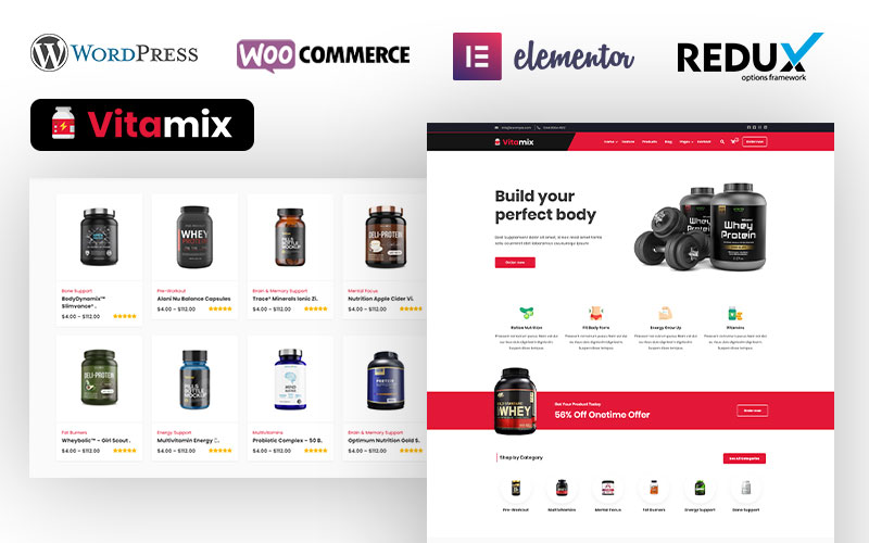 "Dawa - Sports & Fitness Nutrition and Supplements Store" thème WooCommerce adaptatif #104831