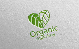 Love Natural and Organic design Concept 36 Logo Template