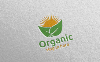 Natural and Organic design Concept 15 Logo Template