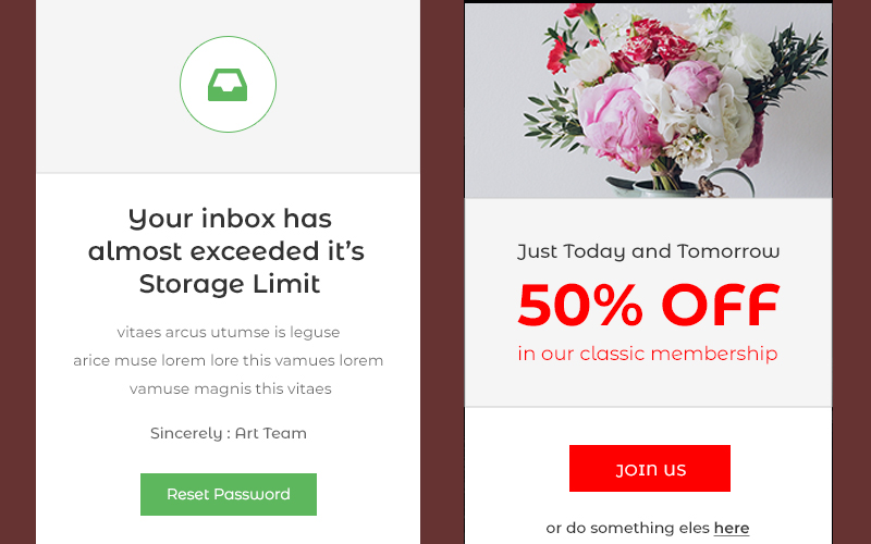 Newsletter šablona "Notifyer - 10 Notification email" #104828
