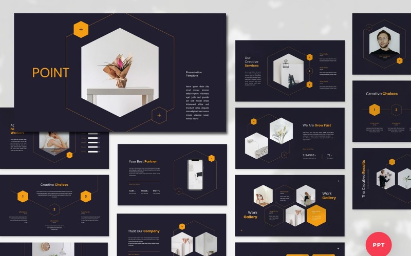 Point - Creative PowerPoint template PowerPoint Template