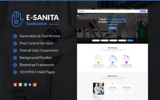 e-Sanita - Sanitation and Pest Control HTML Website Template