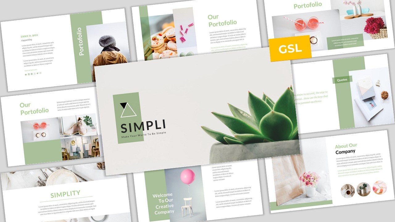Simpli - Simple & Modern Business Google Slides Template #104998