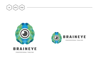 Brain Eye Logo Template