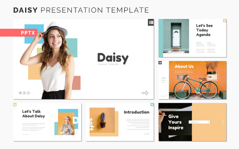 Daisy Presentation PowerPoint template PowerPoint Template