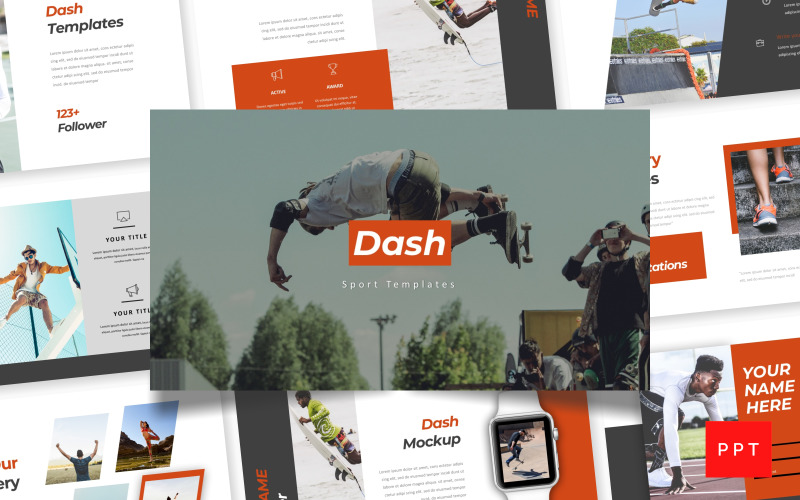 Dash - Sport PowerPoint template PowerPoint Template