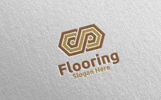 Flooring Parquet Wooden Design 1 Logo Template