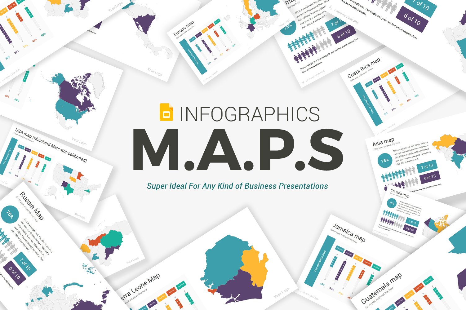 Maps infographics Google Slides #105008