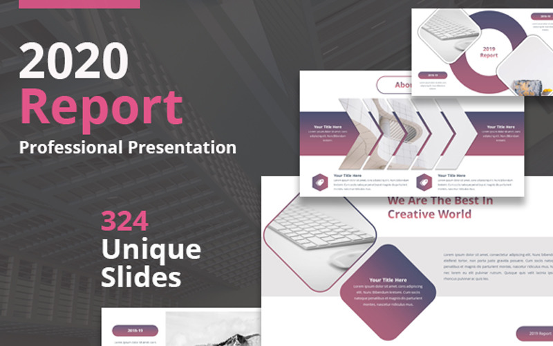 2020 Report PowerPoint template PowerPoint Template