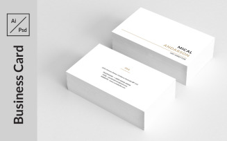 Line Clean Business Card - Corporate Identity Template