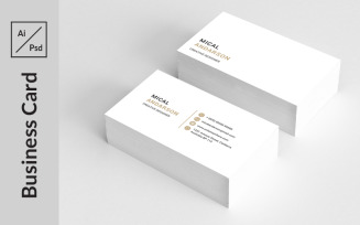 Mical Clean Business Card - Corporate Identity Template