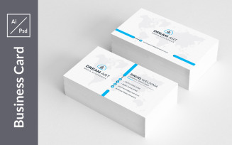 Simple Light Business Card - Corporate Identity Template